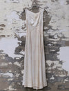 Mutedance 25 Spring/Summer Deep V-neck Silk Short Sleeve Dress MD-MD25SS28-HOARY